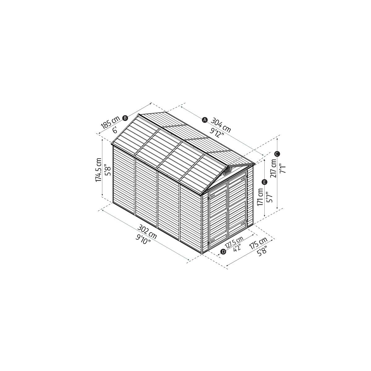 Palram - Canopia Skylight 6x10 hnědý